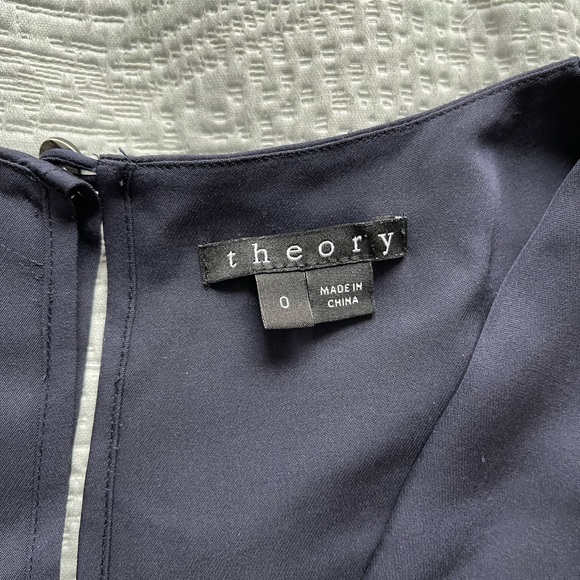 Theory Silk Navy Dress - Picture 5 of 5